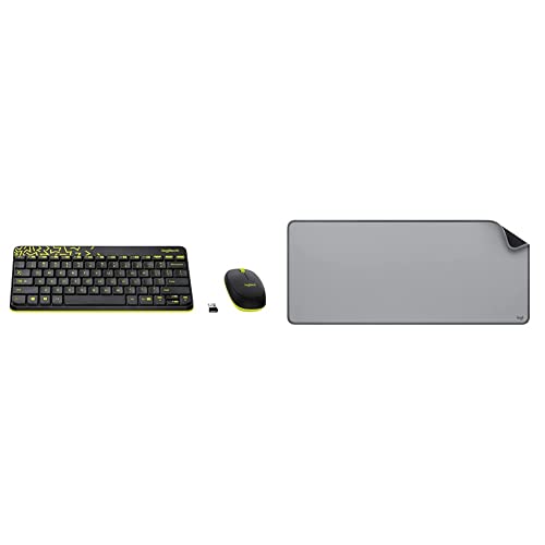 Image of Logitech MK240 Nano Wireless USB Keyboard and Mouse Set, 12 Function Keys 2.4GHz Wireless, 1000DPI,