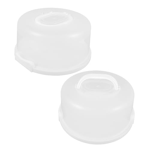 MOLUCKFU 2 Piezas Party Cake Carrier Tortenkarton Ahorrador Taper Para Pasteles Transparent Pp