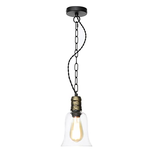 Plafonniers suspendus à chaîne réglable en verre soufflé style industriel chic