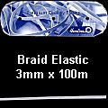 Bande élastique blanche 3mm polyester 100m pour réparer vos vêtements