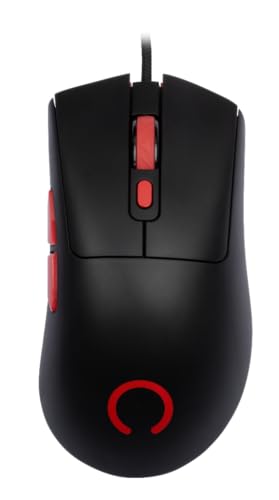 Souris gaming filaire Konix ultra légère de 61 g avec 6 niveaux DPI pour PC noir