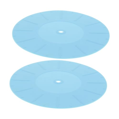 BESPORTBLE 2pcs Vinyl Recorder Mats Static Silicone Turntable Cushions for Improved Sound Record Player Slipmats Accessory for Vinyl Enthusiasts