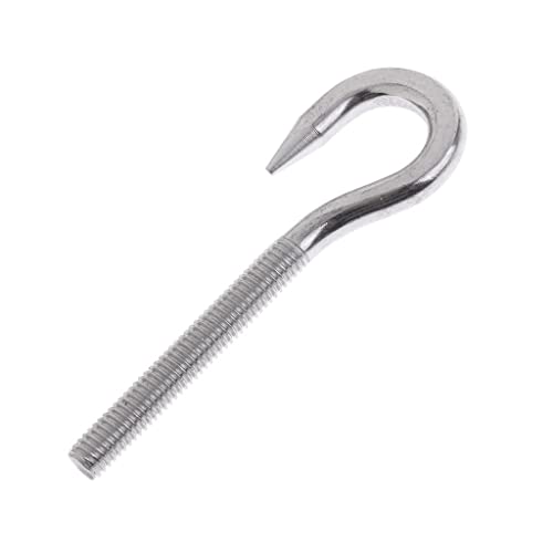 Image of 2xMarine 304 Stainless Steel Hook Bolt Eye Screw Threaded Bolt Boat Parts M4 | Fasteners & Hardware | Screws & Bolts