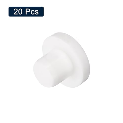 Image of uxcell 20 Pieces White Rubber Stopper, S10 Waterproof Plug Holes for 10mm / 0.39 inch Hole