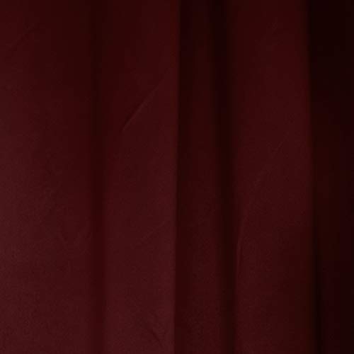 Image of Swayam 100% Blackout Polyester Window Curtain for Living Room & Bedroom | 5 Feet | Room Darkening Curtain with Eyelets | Pack of 2 | Solid Design - Maroon