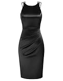 Vestido de mujer con la espalda descubierta en tejido de raso suave y confortable
