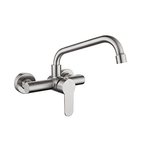 Grifo de lavabo pared giratorio de acero inoxidable mezclador A2 2