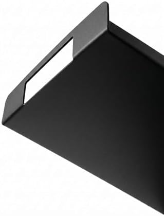 Orret Home Metal Çay Tepsisi Siyah Sunum Tepsisi Servis Tepsisi Dikdörtgen Dekoratif Tepsi Kahve Çay Servis Tepsisi Mutfak Banyo Organizer Tepsi - Görsel 6