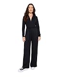 Col en V flatteur Joe Browns Collared Zip Front Straight Leg Jersey Jumpsuit Salopette, Noir, 42 Femme