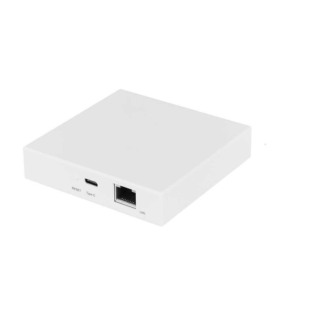 Gateway Matter con ZigBee 3.0 + WiFi 2.4G, APP TUYA Smart Life, Connessione LAN, 5V 1A, IP20, 90x90x22mm, Hub Domotica Casa Intelligente
