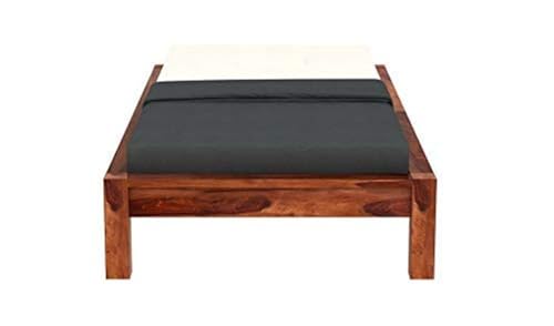 Image of CRAFT D ARTS Sheesham Wood Single Size Bed Without Storage | Wooden Single Bed | Space Saving Low Floor /Lying /Rise /Level /Profile Cot Bed for Bedroom, Honey Finish