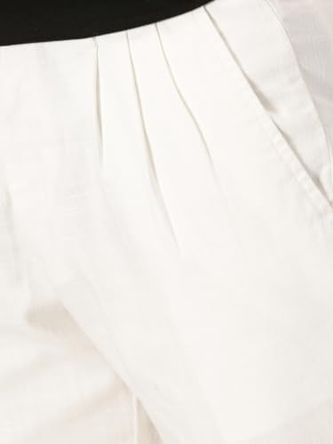 Image of Thomas Scott Men's | Solid | Breathable Fabric | 4 Pockets | Casual | Mid Rise | Regular Fit | Cotton Linen | Button Clouser | Chino Trouser | Pants