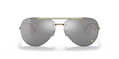 Versace VE2231 Sunglasses - (12526G) Pale Gold/Light Gray Mirror Silver - 60mm4