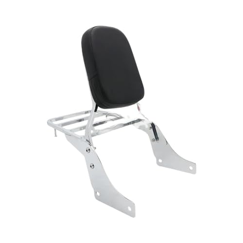 Support de dossier moto en acier chromé et coussin grand confort pour Shadow VT1100C