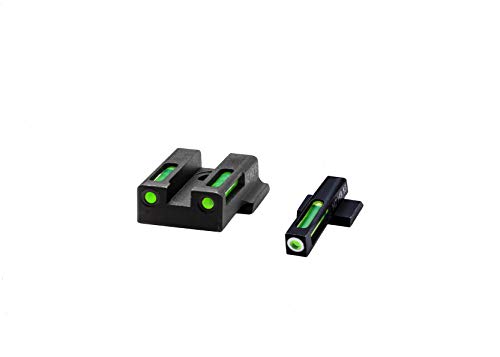HIVIZ Litewave H3 Tritium/Litepipe Sight Set for S&W M&P Shield 9EZ/380EZ – Front & Rear Day/Night Sights