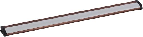 Maxim 89902BRZ CounterMax MX-L120-LO Under Cabinet LED Light, 1-Light 10 Watt, 21"L x 2"W, 3000K, Non-Dimmable, Anodized Bronze