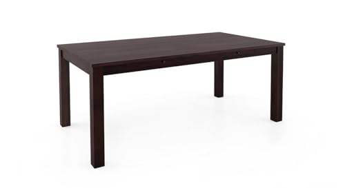 Image of Dining Table Set || Wood Dining Table with Chair 6 Seater || Dining Room Set || Wooden 6 Seater Dining Table || Modern and Unqiue Dining Table for Living Room (6 Seater Dining Table) Walnut Finish