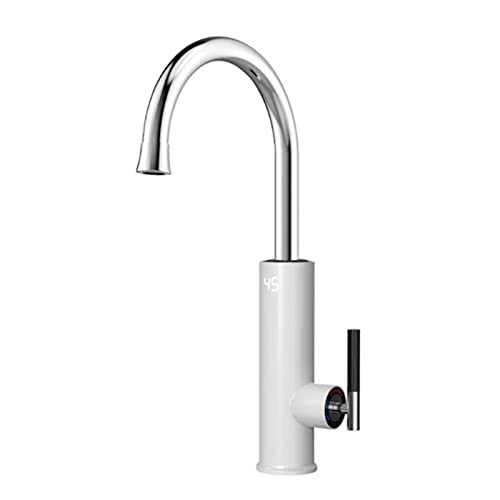 ZYSKABQ Grifo eléctrico con Calentador de Agua instantáneo, 2 en 1, 220 V, Cocina, rotación de 360 ​​Grados, Grifo de Calentamiento de Agua instantáneo con Pantalla Digital LED, Blanco Octopus Feet
