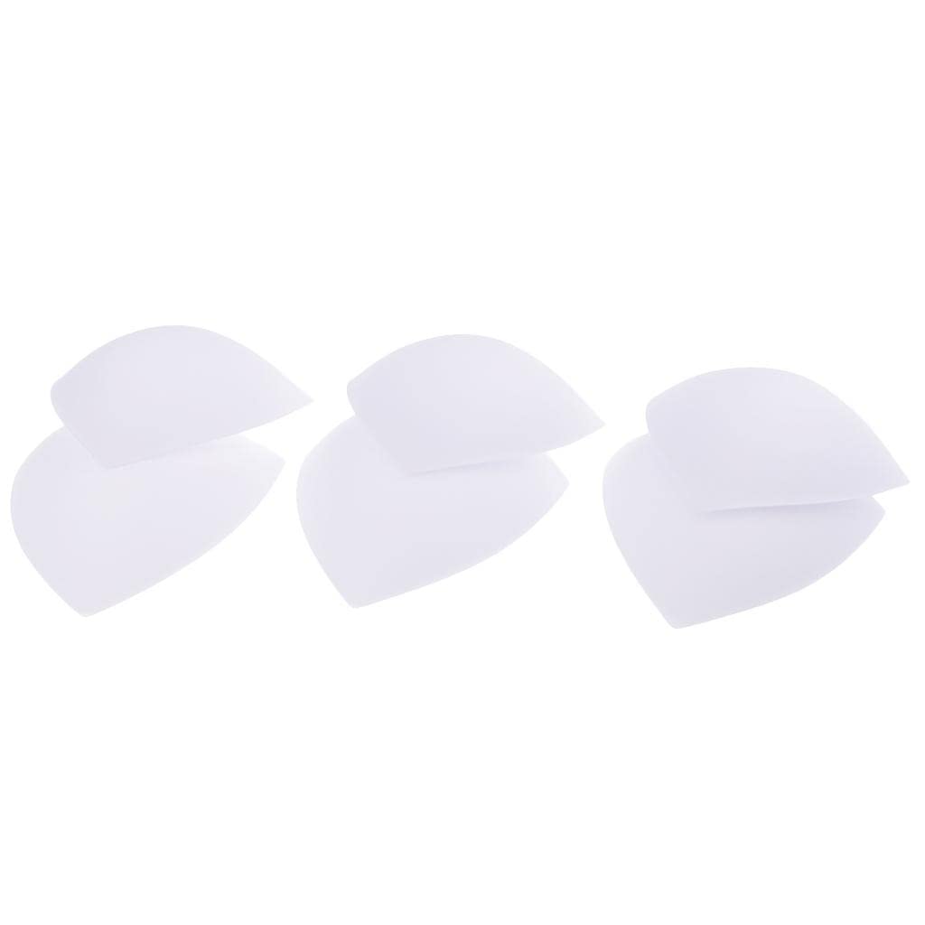 MERISHOPP 6 Pairs Soft Women's Triangle Bra Pads Inserts for Sports Bra Bikini White-image-49