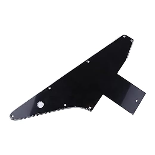 SUCHUANGUANG Golpeador de Guitarra de 3 Capas para Explorer para reedición del 76, Parte Negra de Metal