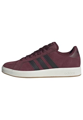 adidas Herren Grand Court Base 00s Shoes Schuhe, Shadow Red/Core Black/Off White, 45 1/3 EU