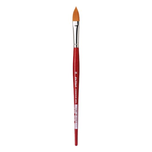 Image of da Vinci Watercolor Series 5584 CosmoTop Spin Paint Brush, Pointed Oval Synthetic with Red Handle, Size 14