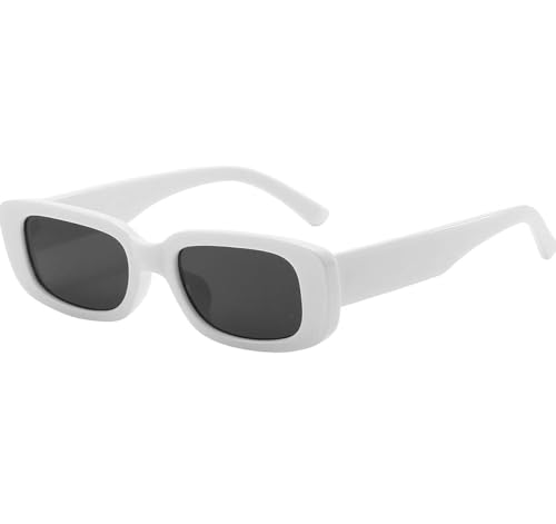 Image of IFLASH Rectangle Sunglasses for Women Retro Driving Glasses 90s Vintage Fashion Narrow Square Frame UV400 Protection Glasse