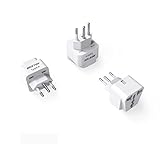 BESTEK Grounded Universal Plug Adapter Travel Plug usa to Brazil Travel Plug converter adapter plug Kit for Brazil (Type BR) - 3 Packs