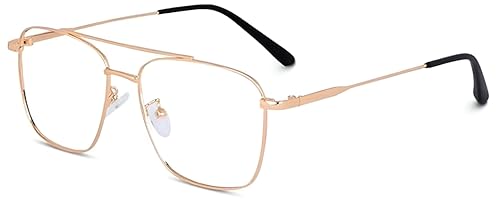 Image of Roshfort Men and Women Wonder Metal Full Rim Square Shape Eyeglasses Anti Reflective Eyewear Spectacles Frame