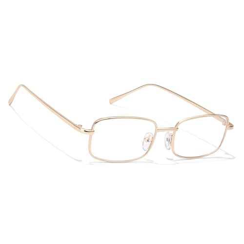 Image of Myiaur Fashion Clear Glasses for Women, Non Prescription Anti-Blue Light Glasses for Screen Protection Rectangle Frame