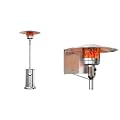 EAST OAK 48,000 BTU Patio Heater for Outdoor Use With Round Table Design & Patio Heater Reflector Shield, Outdoor Heater Reflector Shield as Patio Heater Replacement Part