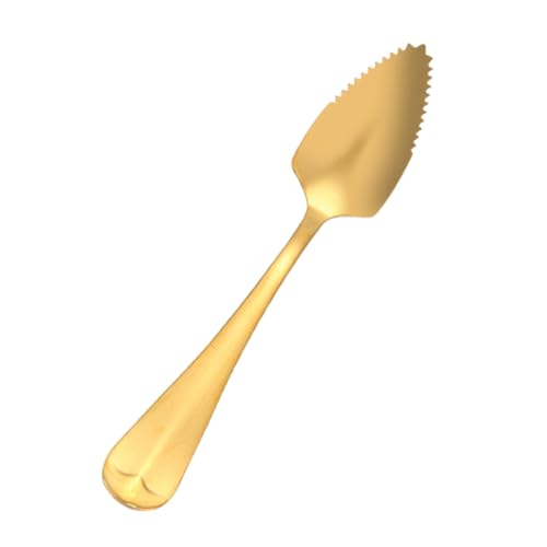 Qiwieod Cuchara para Pomelo | Cubierto Serrado para Extraer | Cucharas De Acero Inoxidable Para Cenar,Postre Fruta Desayuno Servir