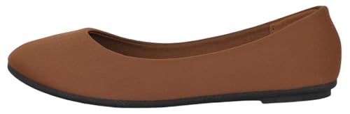 Forever Shoes Women Ballet Flats Round Toe Gel Memory Foam Insole Comfortable Satin Material FLEXIBLE-622