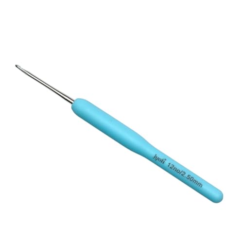 Image of Ushaworks Crochet Hook Soft Grip Crochet Needle with Aluminum Hook - Comfortable Yarn Tool for Crochet Needles, Knitting Needles, Crochet Kit, Knitting Kit, Knitting Needle Set, Crochet Needle, Crochet Set 1 Pcs (Crochet hook, 12 No /2.5MM)