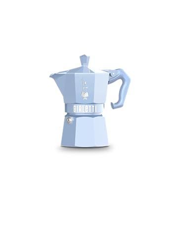 Bialetti Cafetera italiana 3 tazas, color azul claro – 0009061