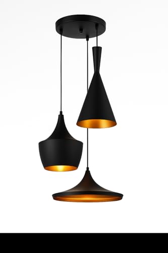 Image of Mahganya 3 Lamp Cluster Pendant Light, Ceiling Lamp Home Decor Items,Hanging Ceiling Decorative Chandelier Home,Living Room, Indoor Outdoor Jhumar Lighing (Without Bulb)
