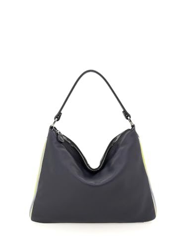 Sac à bandoulière pour femme grand format Gabs G007200T3 Calliope cuir bleu zippé L