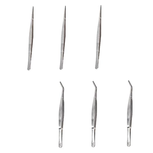 SEWACC 6pcs Succulent Gardening Tweezers Ergonomic Hand Tools for Planting Transplanting and Cultivating Succulent Plants Durable and Lightweight Garden Supplies