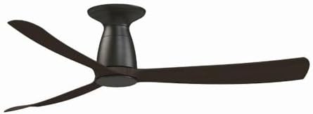 Miniatura 3 de Fanimation Kute - Ventilador de techo empotrado de 3 aspas, 13.1 pulgadas de alto y 52 pulgadas de ancho, acabado de bronce oscuro, color nogal