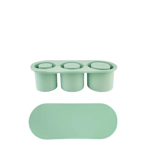 3-Pack Hollow Cylinder Silicone Ice Mold with Lid...