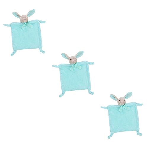 ERINGOGO 3個 ベビーコンフォートタオル キッズプレイセット ウサギのぬいぐるみ つめた ぬいぐるみスローブランケット ウサギのおもちゃ うさぎのおもちゃ バニーラブリー ベビーセキュリテ