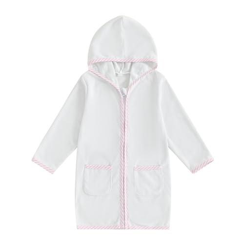 Image of Nituyy Toddler Girls Boys Swim Cover Up Terry Cloth Swimsuit Coverup Wraps Zipper Bathing Suit Pool Beach Poncho Cover-Ups