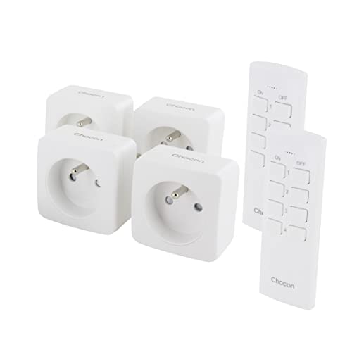 Lot de 4 mini prises On/Off et 2 télécommande
