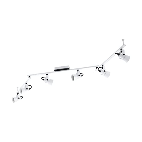 Eglo Trillo spot plafonnier 6 spots luminaire design blanc