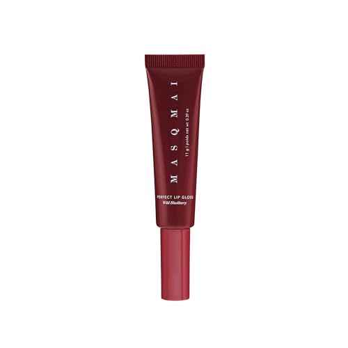 MASQMAI Perfect Lip Gloss, Brillo de Labios con Péptido Voluminizador, Mora, Tono: Wild Blackberry
