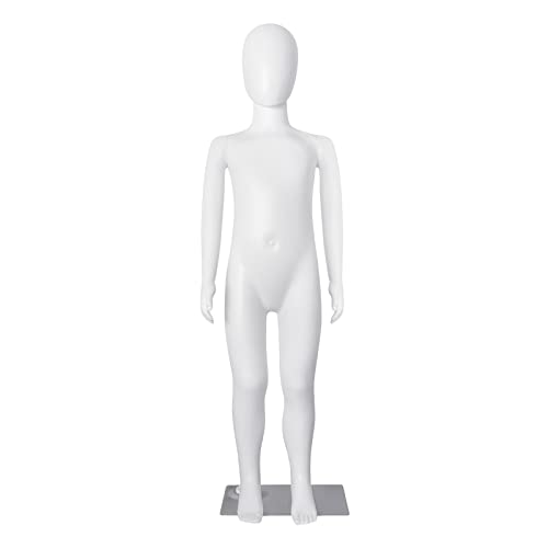SHAREWIN Kid Mannequin Full Body Adjustable Faceless Mannequin Torso Child Dress Form Realistic Adjustable Detachable Manikin Body Display with Metal Base for Children 43.3 Inches
