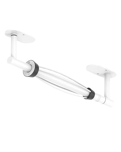 BATHDANCE Paper Towel Holder Under Cabinet One Hand Operable, White