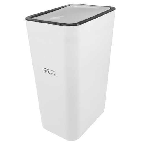 Basurero rectangular con tapa diseño slim para cocina y oficina miniatura 1