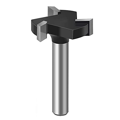 DINGGUANGHE-CUP 1/4Inch 6mm Shank T-Slot Milling Cutter 3Flutes Router Bit Set Woodworking Milling Tools Steel (Cutting Edge Length : 8mm Collet)