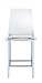 Coaster Home Furnishings - Juelia - Acrylic Counter Stools (Set of 2) - Clear Seat, Footrest - Kitchen & Dining - 24-Inch - Chrome - 100265